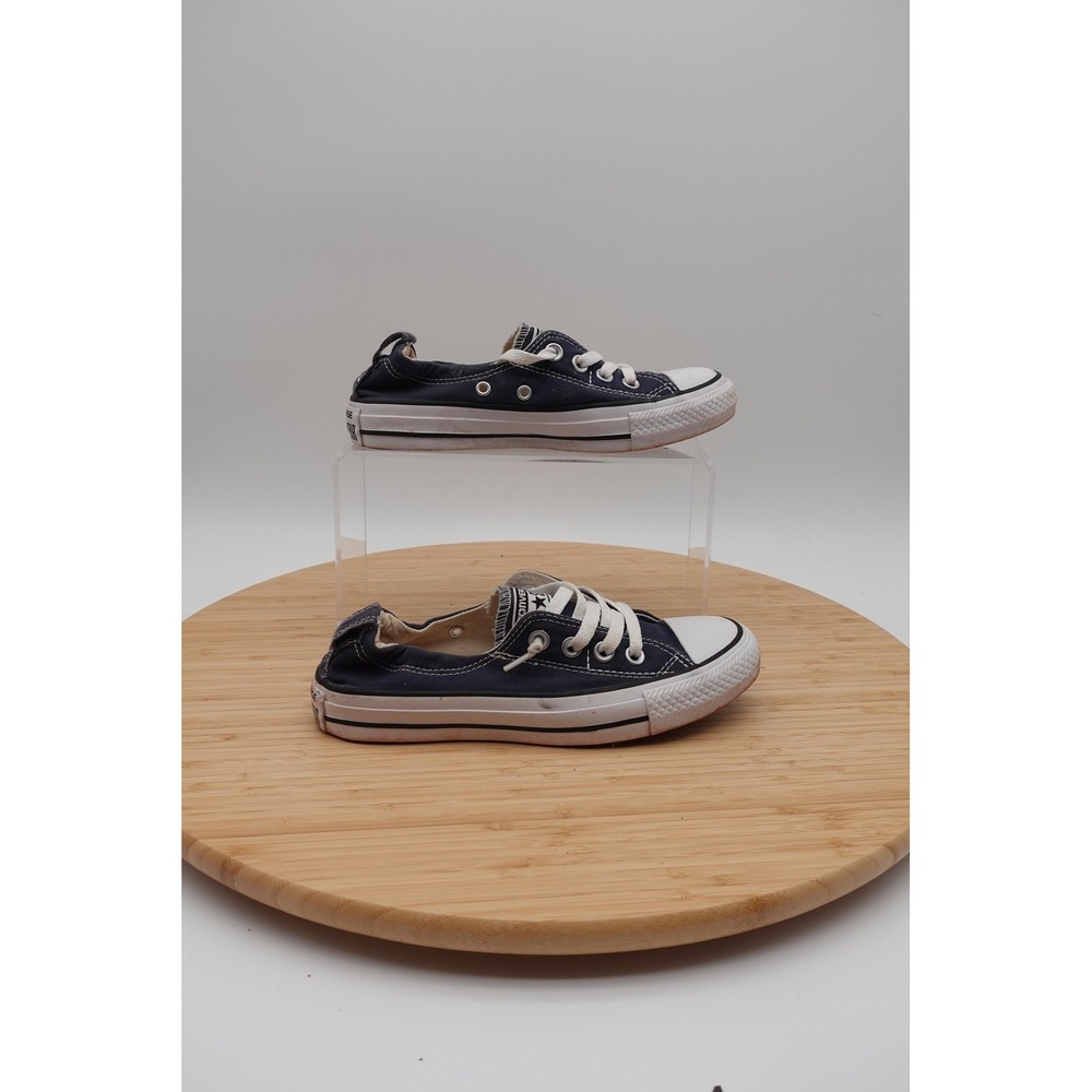 Converse Chuck Taylor Shoreline Blue Canvas Slip On Shoes Womens 5.5 537807F